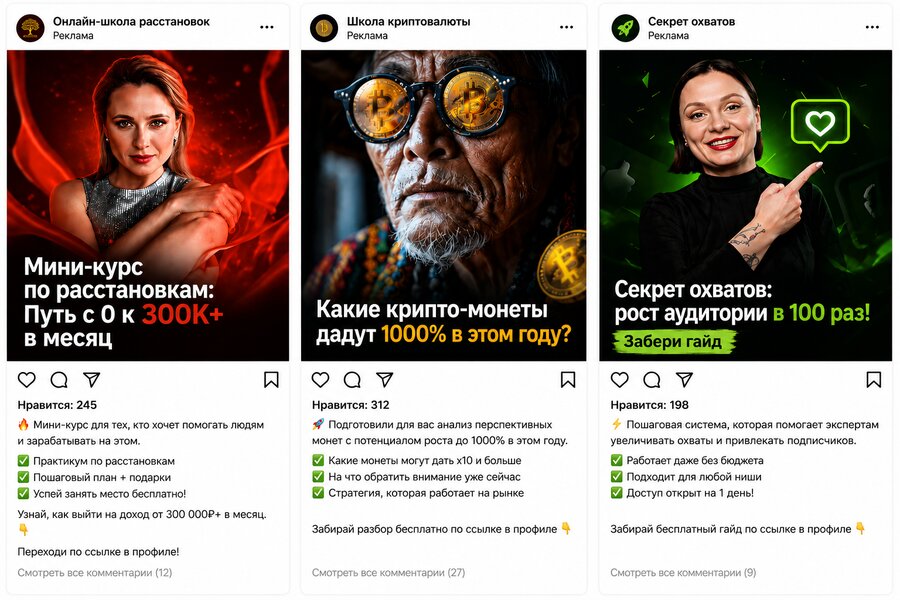 Пример дофаминовых креативов